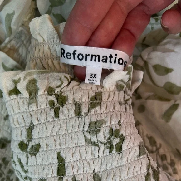 Reformation Floral Green Dress Size 3X‎ - Picture 11 of 14